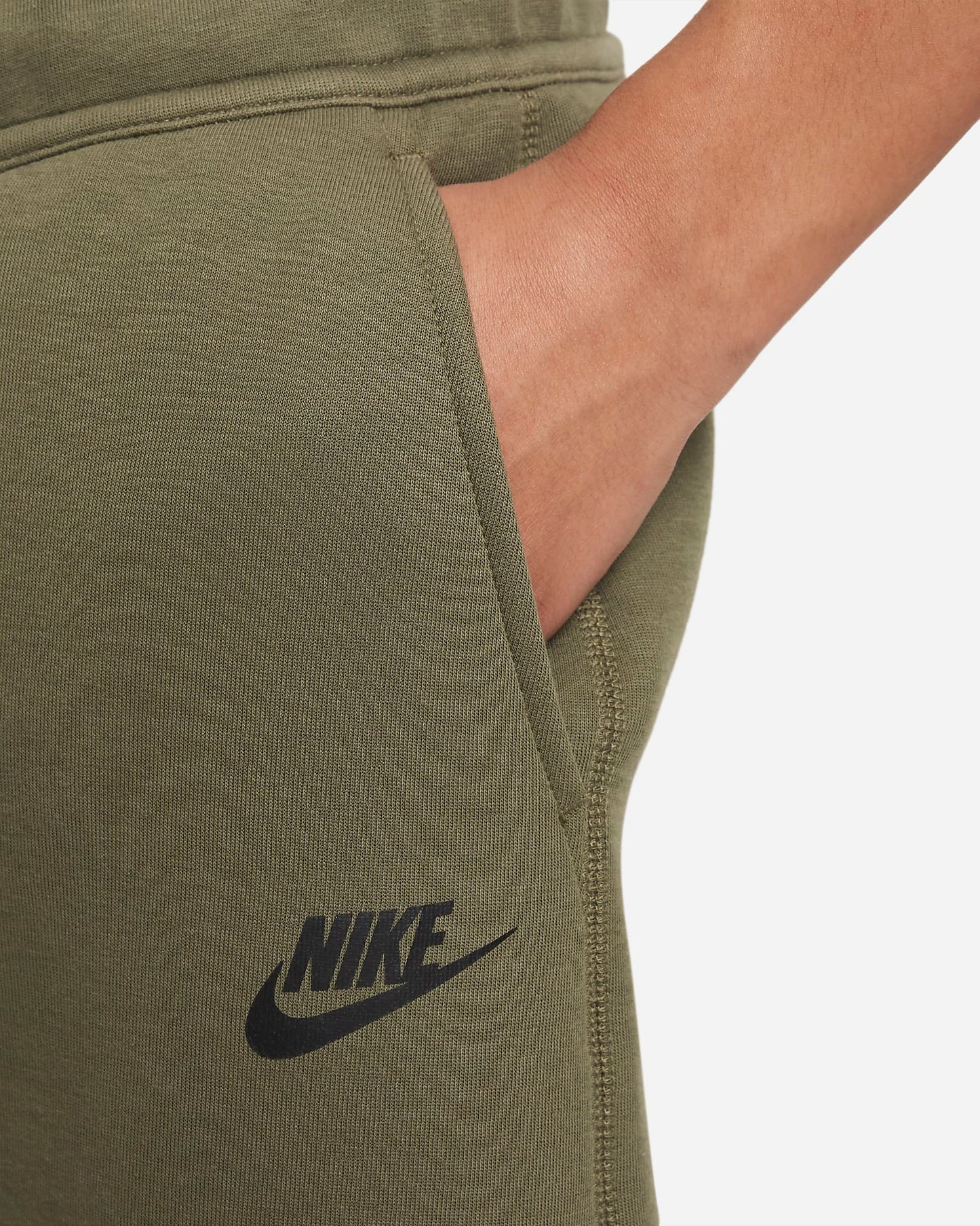 Nike Sportswear Tech Fleece Older Boys' Trousers | Medium Olive