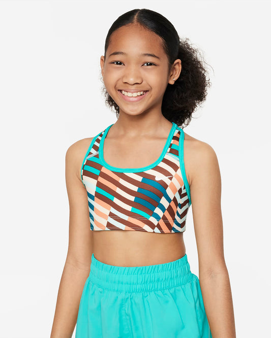 Nike Swoosh Older Girls' Reversible Sports Bra | Jade Ice