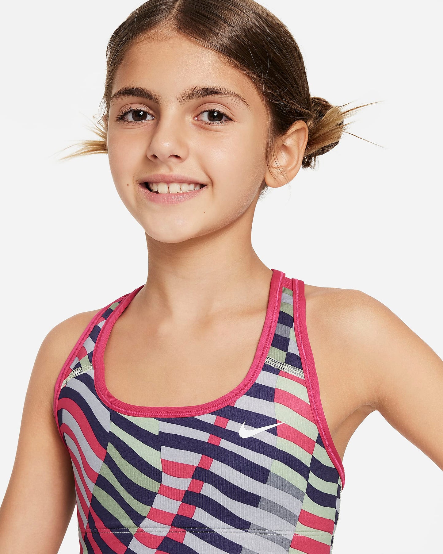 Nike Swoosh Older Girls' Reversible Sports Bra | Fireberry