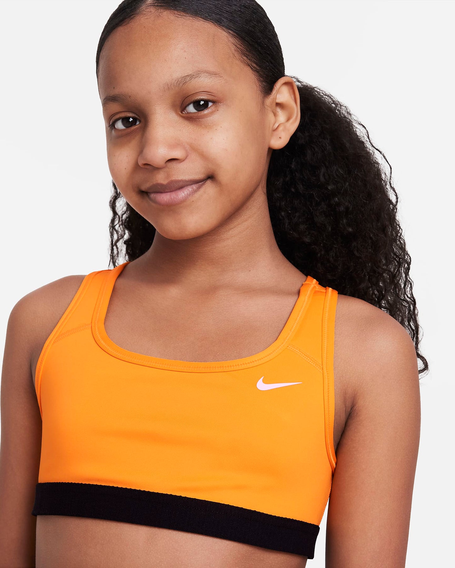 Nike Swoosh Older Girls' Sports Bra | Vivid Orange