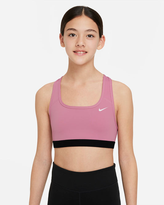 Nike Swoosh Older Girls' Sports Bra | Elemental Pink