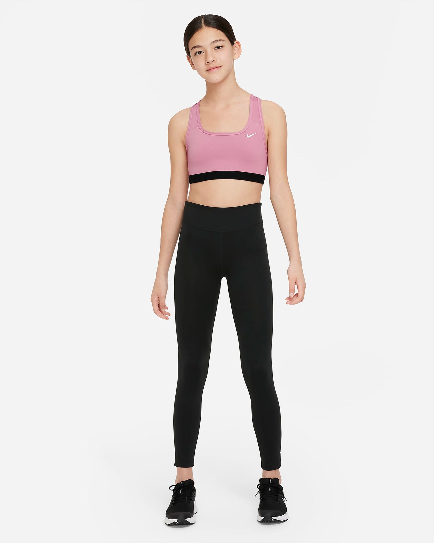 Nike Swoosh Older Girls' Sports Bra | Elemental Pink