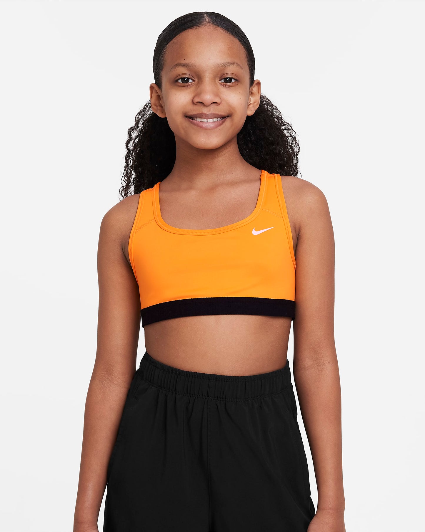 Nike Swoosh Older Girls' Sports Bra | Vivid Orange