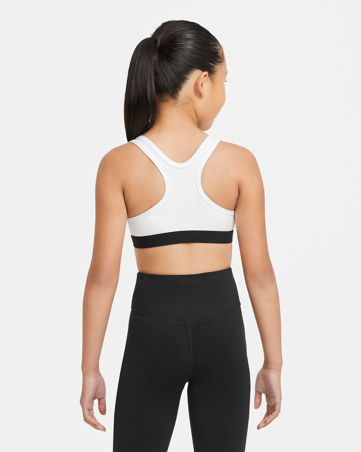 Nike Swoosh Older Girls' Sports Bra | White