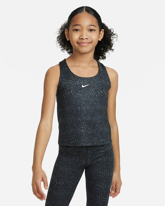 Nike Swoosh Older Girls' Tank Sports Bra | Black