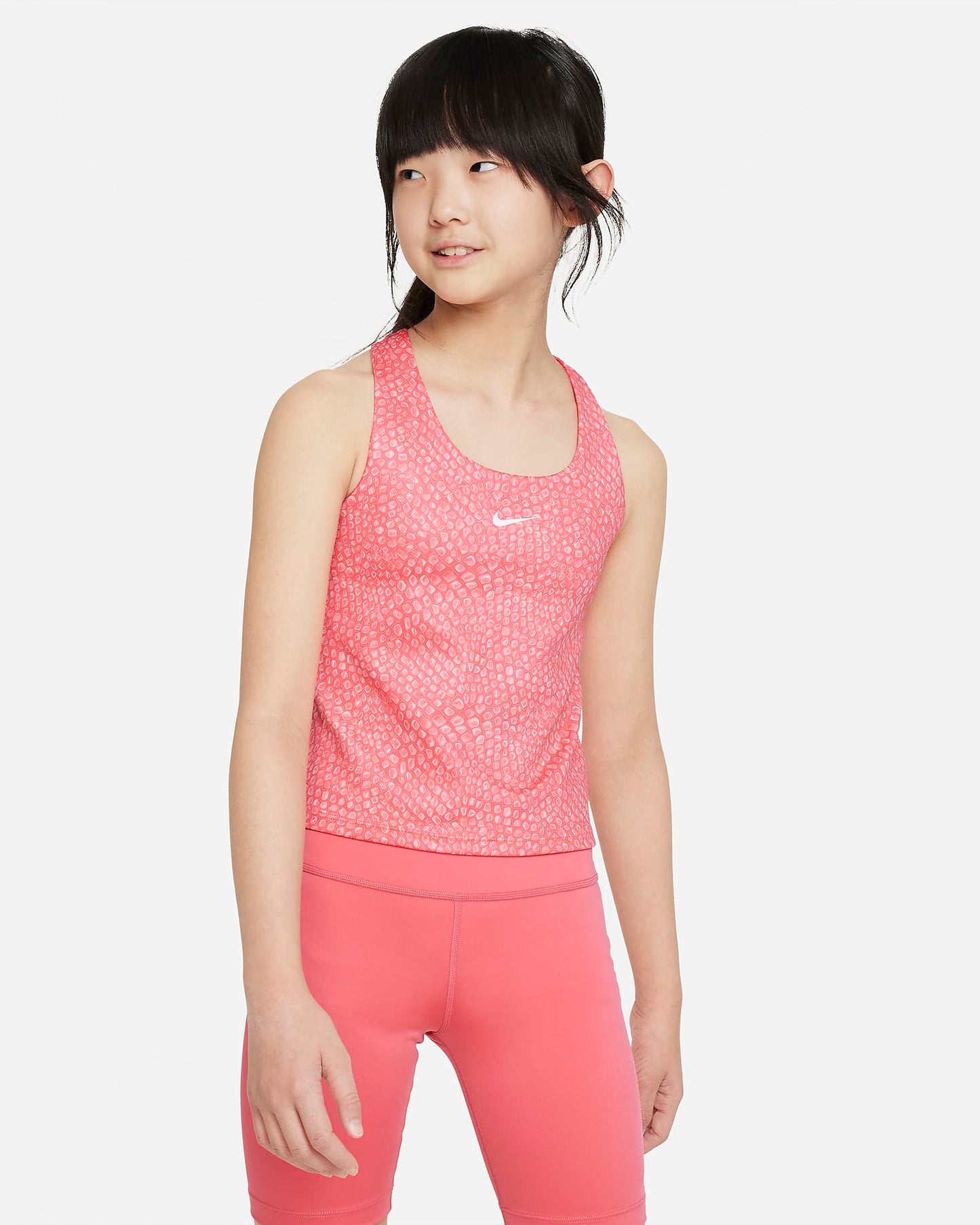 Nike Swoosh Older Girls' Tank Sports Bra | Sea Coral