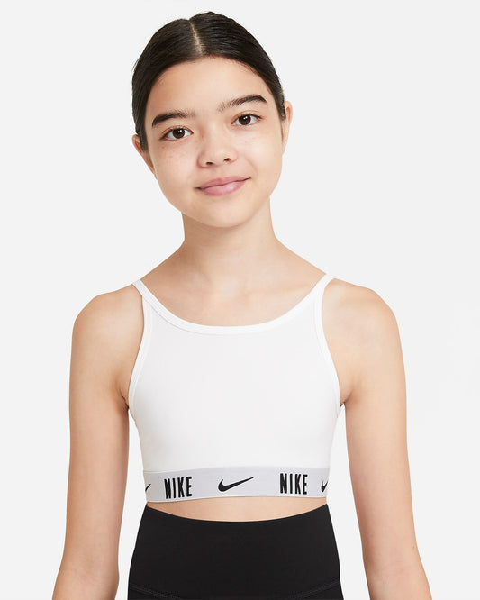 Nike Trophy Older Girls' Sports Bra | White